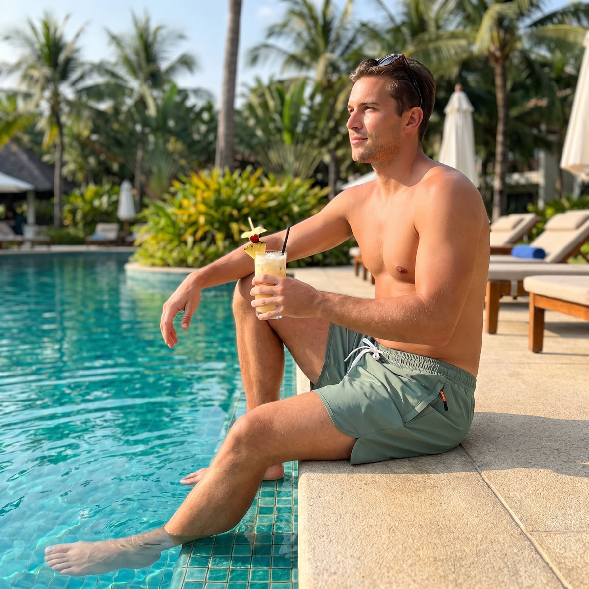 Quick-Dry Swim Trunks for Men – Lightweight Beach & Gym Shorts