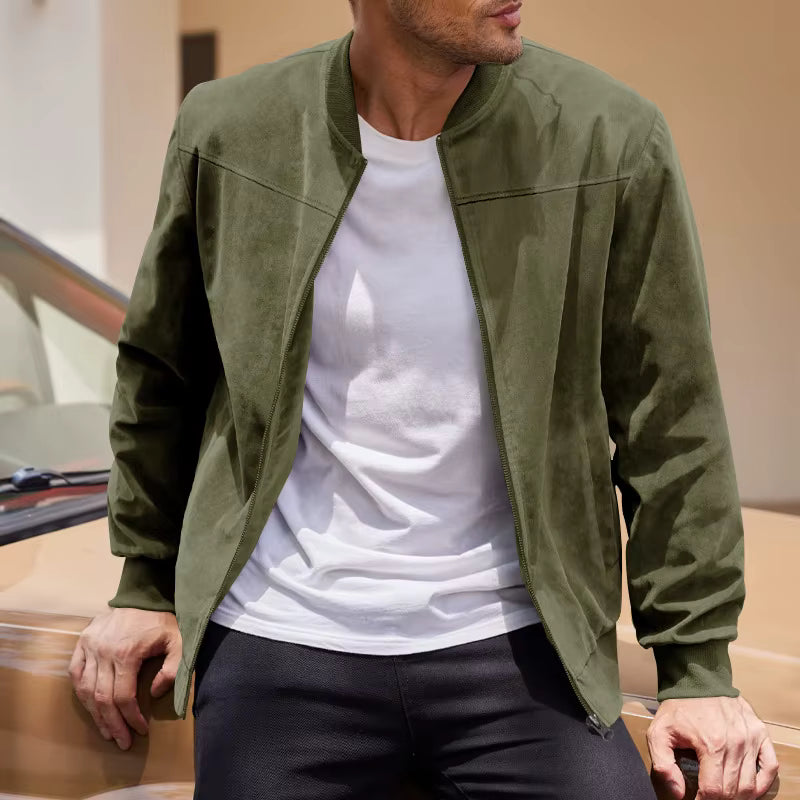 The Alderwood Suede Bomber